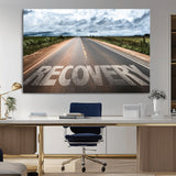 50743-MGV-CV-36X24-Healing Road Wall Art – Motivational Highway Canvas Print, Inspirational Journey Decor for Office, Gym or Living Room