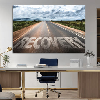 50743-MGV-CV-36X24-Healing Road Wall Art – Motivational Highway Canvas Print, Inspirational Journey Decor for Office, Gym or Living Room