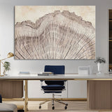 67528-MGV-CV-36X24-Wood Ring Wall Art Canvas Print, Framed Tree Ring Art Picture Print, Rustic Tree Ring Perfect Neutral Boho Decor Artwork