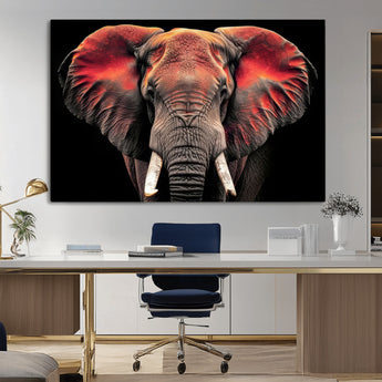 54719-MGV-CV-36X24-Elephant Wall Art – Majestic African Elephant Canvas Print, Wildlife Safari Animal Decor for Living Room, Bedroom, Office or Man