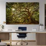 57983-MGV-CV-36X24-Angel Oak Tree Wall Art Canvas Print, Framed Oak Tree Art Picture Print, Angel Oak Perfect Rustic Nature Decor Artwork