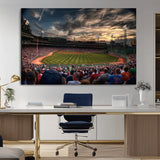 53432-MGV-CV-36X24-Fenway Park Stadium Wall Art Canvas Print, Framed Boston Baseball Stadium Art Picture Print, Massachusetts Fenway Park Perfect