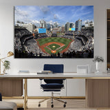87122-MGV-CV-36X24-Petco Park Field Wall Art Canvas Print, Framed San Diego Stadium Art Picture Print, Petco Park Stadium Perfect Sport Room Decor