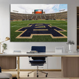 52835-MGV-CV-36X24-Notre Dame Stadium Wall Art Canvas Print, Framed Indiana Stadium Art Picture Print, Notre Dame Field Perfect Sport Room Decor