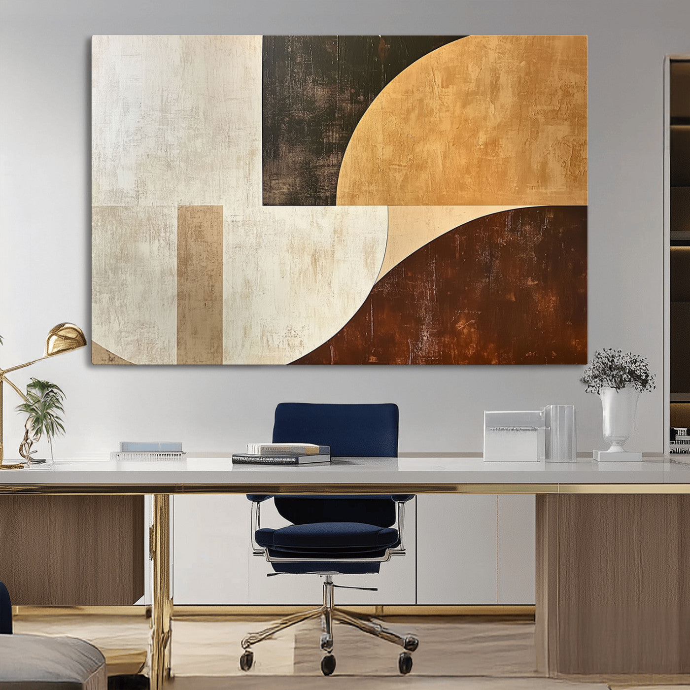 15030-MGV-CV-36X24-Wabi Sabi Wall Art Canvas Print, Framed Modern Abstract Art Picture Print, Minimalist Zen Perfect Minimalist Modern Decor Artwork