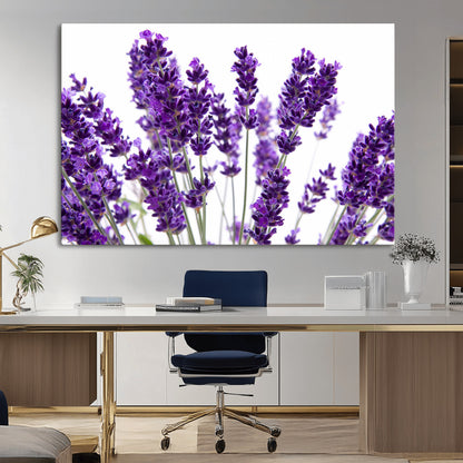 76859-MGV-CV-36X24-Lavender Flower Wall Art – Botanical Canvas Print Featuring Purple Floral Bouquet, Nature Inspired Artwork for Living Room,