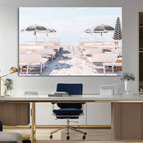 67623952-MGV-CV-36X24-Minimalist Beach Wall Art Canvas Print, Framed Pastel Sand Art Picture Print, Beach Aesthetic Perfect Coastal Minimalist Decor