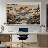 11778299-MGV-CV-36X24-Japanese Landscape Wall Art – Mount Fuji Canvas Print, Asian Inspired Nature Decor for Living Room, Bedroom, Office or Studio