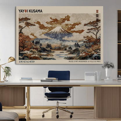 11778299-MGV-CV-36X24-Japanese Landscape Wall Art – Mount Fuji Canvas Print, Asian Inspired Nature Decor for Living Room, Bedroom, Office or Studio