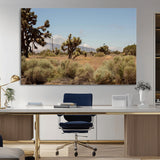 16114018-MGV-CV-36X24-Joshua Tree Wall Art Canvas Print, Framed Desert Landscape Art Picture Print, Mountain Horizon Perfect Southwestern Boho Decor
