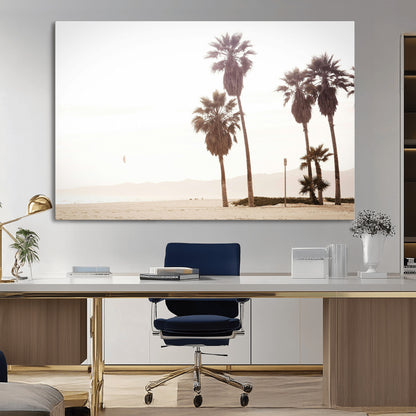 48255923-MGV-CV-36X24-Coastal Light Wall Art Canvas Print, Framed Relaxing Shoreline Art Picture Print, Minimalist Ocean Perfect Tropical Serenity Decor