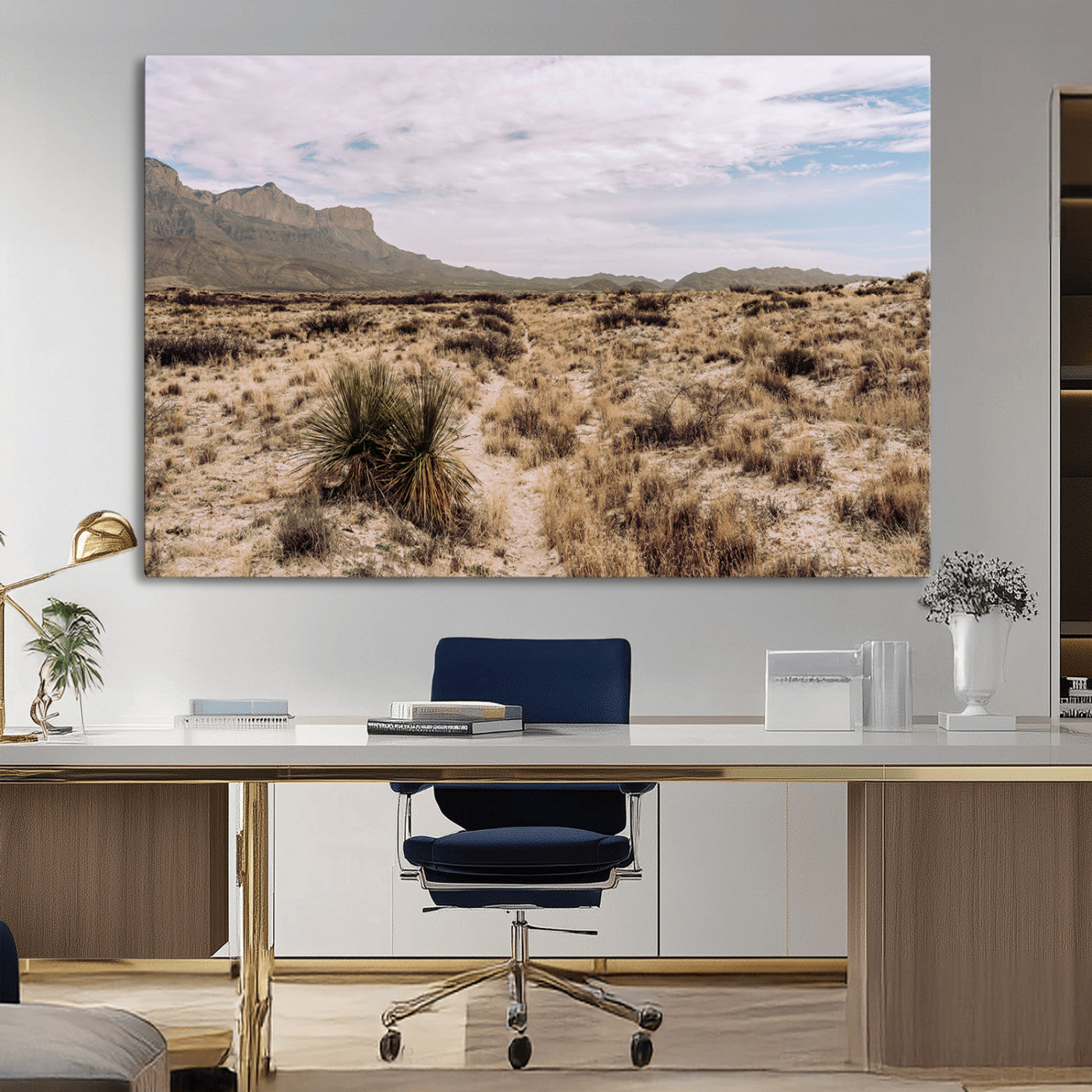 20681831-MGV-CV-36X24-Desert Landscape Wall Art – Southwestern Mountain Canvas Print, Rustic Western Nature Photography Decor for Living Room, Office,