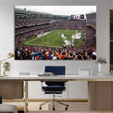 18347149-MGV-CV-36X24-Soldier Field Wall Art – Chicago Bears Football Stadium Canvas Print, Game Day Sports Decor for Man Cave, Bar, Office, or Living