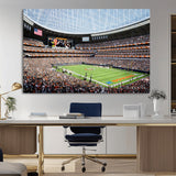 32530647-MGV-CV-36X24-Chicago Bears Stadium Wall Art – Futuristic Dome Arena Canvas Print, Modern Football Concept Design Decor for Man Cave, Bar, or