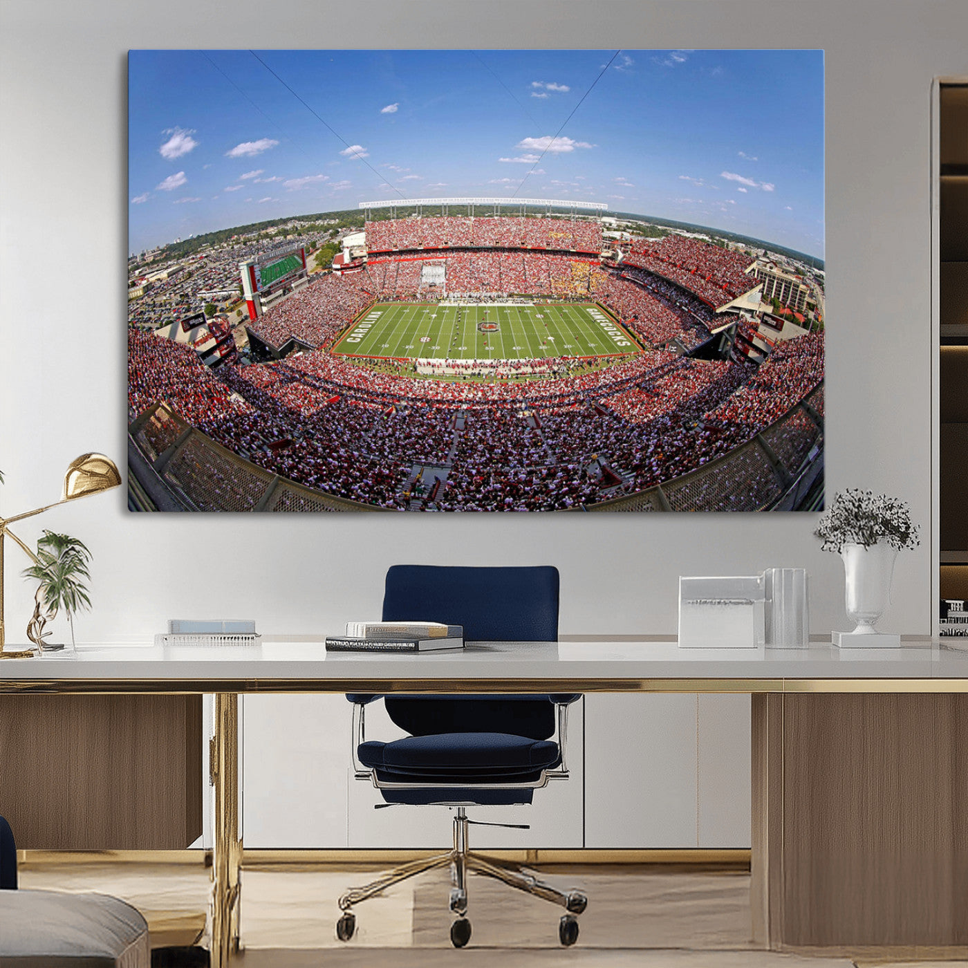 29492070-MGV-CV-36X24-William Brice Stadium Canvas Wall Art – Football Game, Stadium Crowd, Fans, Energy, Team Spirit, Daytime Outdoor Event Print for