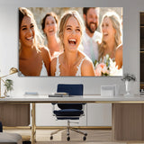 CSTM912-MGV-CV-36X24-Framed Wedding Canvas Print - Custom Wall Art Keepsake for Couples, Elegant Home Decoration Gift, Create Your Own Photo Canvas