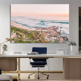27332135-MGV-CV-36X24-Coastal Sunset Wall Art – Ocean Waves and Rocky Shore Canvas Print, Scenic Seaside Photography Decor for Bedroom, Living Room,