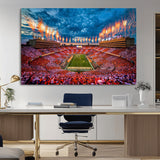 94266219-MGV-CV-36X24-Neyland Stadium Wall Art – Tennessee Volunteers Checkerboard Game Day Canvas Print, College Football Fireworks Decor for Man Cave