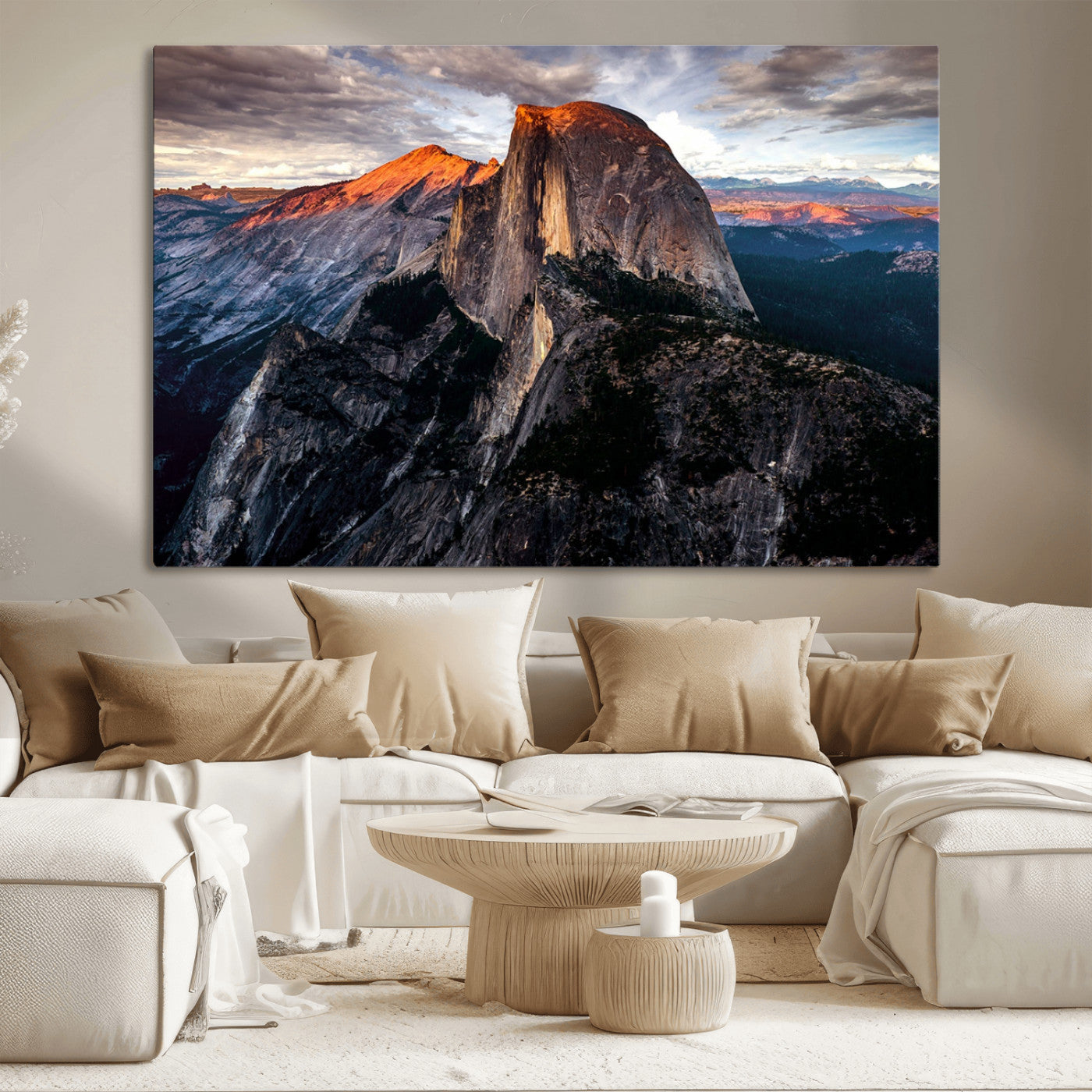 31332-MGV-CV-36X24-Mountain Landscape Wall Art – Majestic Sunset Rock Formation Canvas Print, Nature Scenic Decor for Living Room, Office, Cabin or