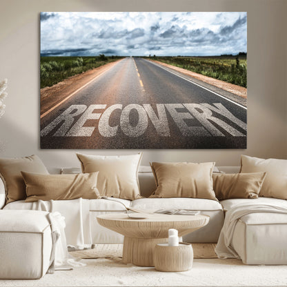 50743-MGV-CV-36X24-Healing Road Wall Art – Motivational Highway Canvas Print, Inspirational Journey Decor for Office, Gym or Living Room