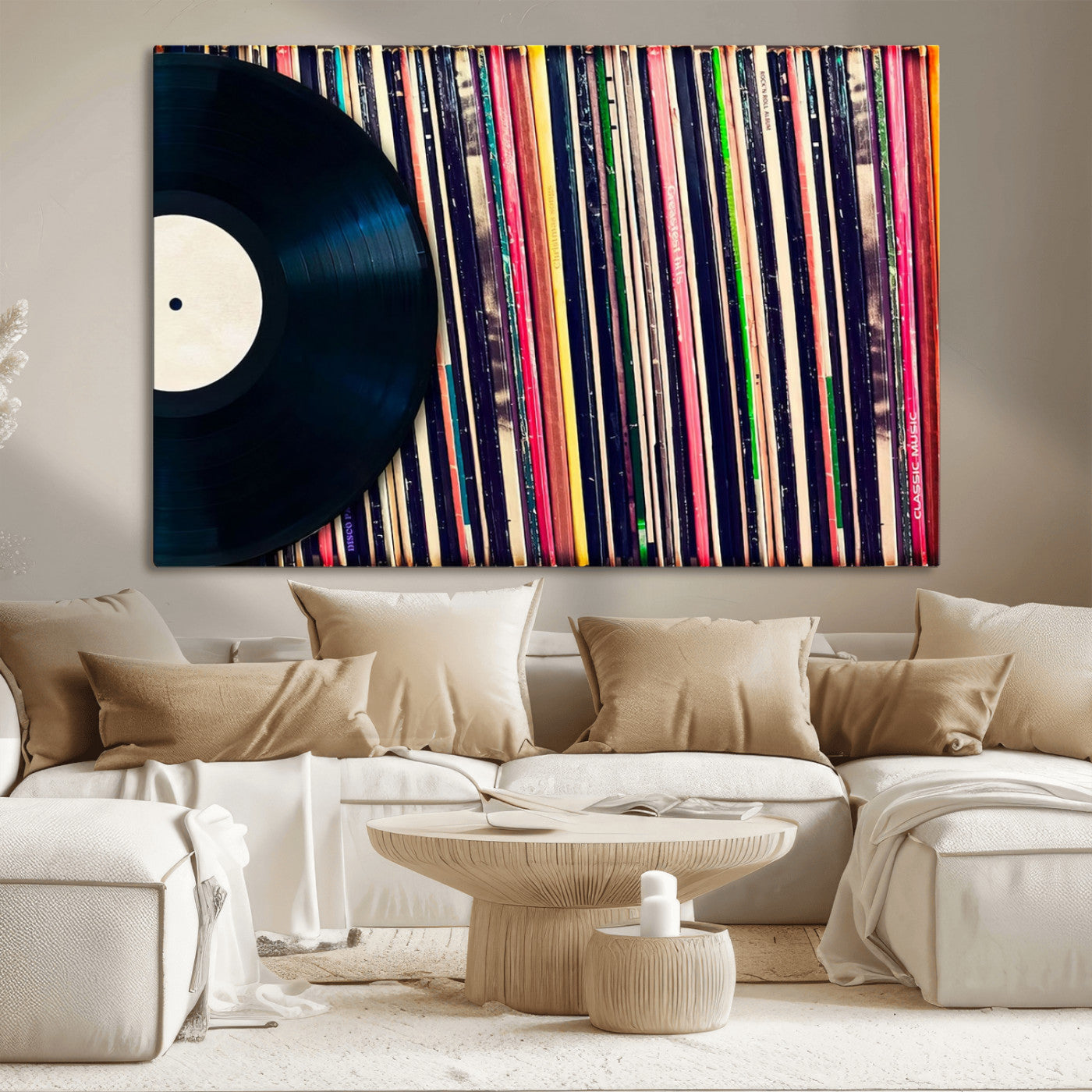 45029-MGV-CV-36X24-Misty Pine Forest Wall Art – Black and White Landscape Canvas Print, Foggy Trees Nature Photography, Modern Minimalist Decor for