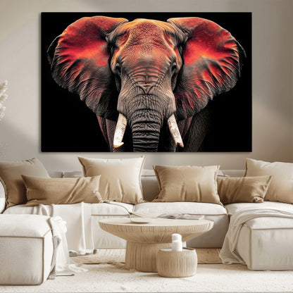 54719-MGV-CV-36X24-Elephant Wall Art – Majestic African Elephant Canvas Print, Wildlife Safari Animal Decor for Living Room, Bedroom, Office or Man