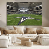 14834-MGV-CV-36X24-Dallas Att Stadium Wall Art Canvas Print, Framed Texas NFL Stadium Art Picture Print, American Football Stadium Perfect Sports
