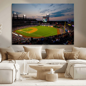 17415-MGV-CV-36X24-Philadelphia Phillies Stadium Wall Art Canvas Print, Framed Citizens Bank Park Art Picture Print, Phillies Stadium Field Perfect