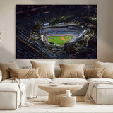 16515-MGV-CV-36X24-Dodgers Stadium Wall Art Canvas Print, Framed Baseball Stadium Art Picture Print, Dodgers Field Perfect Sport Room Decor Artwork