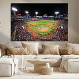 47365-MGV-CV-36X24-Fenway Park Stadium Wall Art Canvas Print, Framed Boston Baseball Stadium Art Picture Print, MLB Stadium Field Perfect Sport Room
