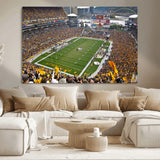 51419-MGV-CV-36X24-Heinz Field Wall Art Canvas Print, Framed Pittsburgh Stadium Field Art Picture Print, Heinz Stadium Field Perfect Sports Room