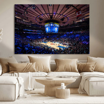 20491-MGV-CV-36X24-Madison Square Garden Wall Art Canvas Print, Framed New York Stadium Art Picture Print, MSG Stadium Perfect Sport Room Decor