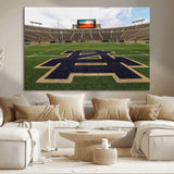 52835-MGV-CV-36X24-Notre Dame Stadium Wall Art Canvas Print, Framed Indiana Stadium Art Picture Print, Notre Dame Field Perfect Sport Room Decor