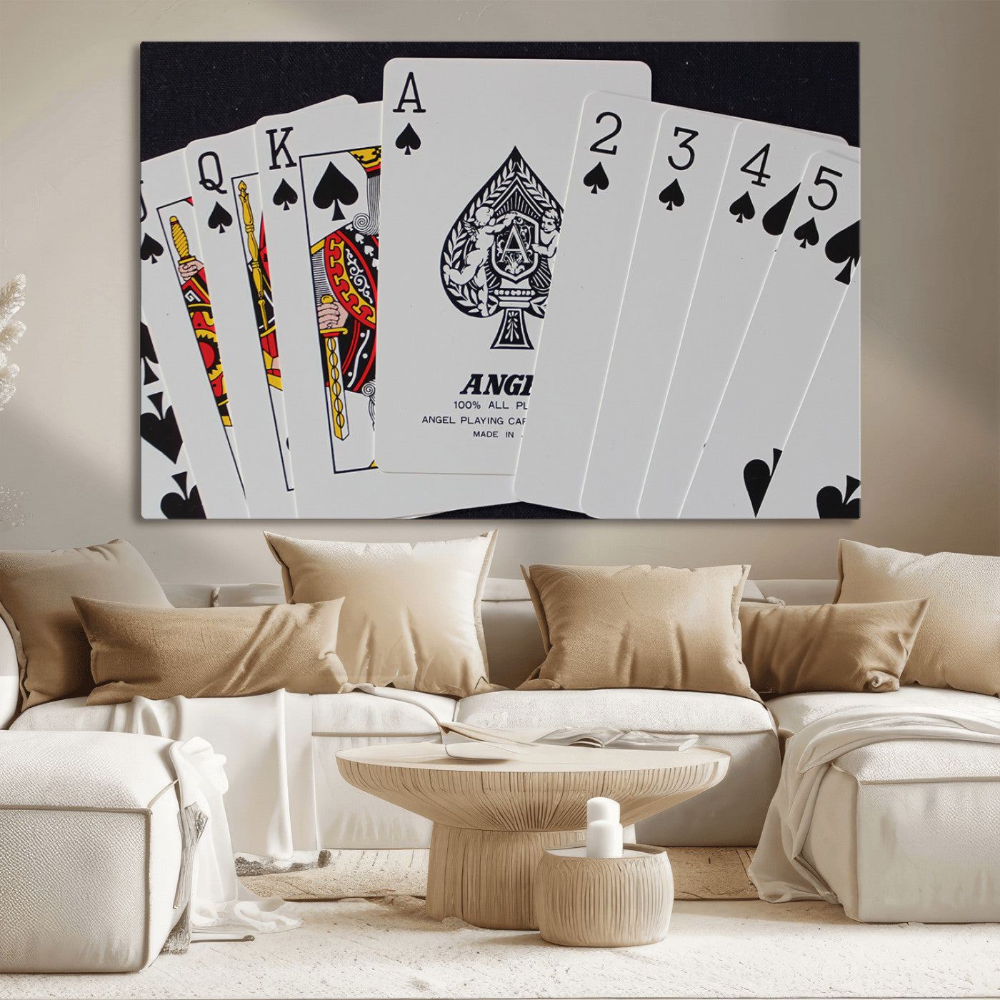 56787-MGV-CV-36X24-Playing Cards – Classic Poker Deck with Spades, Standard Size Durable Casino Quality Card Set for Magic Tricks, Blackjack, Bridge,