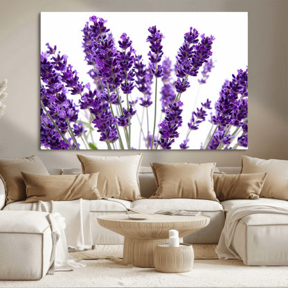 84456-MGV-CV-36X24-Lavender Wall Art – Botanical Canvas Print Featuring Purple Floral Stems, Fresh Nature Inspired Artwork for Living Room, Bedroom,