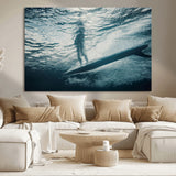 71192524-MGV-CV-36X24-Submerged Surf Wall Art Canvas Print, Framed Underwater Perspective Art Picture Print, Ocean Surf Perfect Coastal Adventure Decor