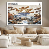 80111817-MGV-CV-36X24-Japanese Landscape Wall Art – Mount Fuji Autumn Canvas Print, Asian Inspired Nature Decor for Living Room, Bedroom, Office or