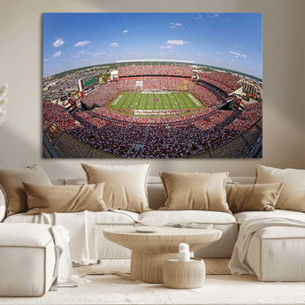 29492070-MGV-CV-36X24-William Brice Stadium Canvas Wall Art – Football Game, Stadium Crowd, Fans, Energy, Team Spirit, Daytime Outdoor Event Print for