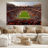 37160229-MGV-CV-36X24-Tennessee Volunteers Wall Art – Neyland Stadium Sunset Checkerboard Game Canvas Print, Vols Football Panorama Sports Decor
