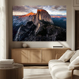 31332-MGV-CV-36X24-Mountain Landscape Wall Art – Majestic Sunset Rock Formation Canvas Print, Nature Scenic Decor for Living Room, Office, Cabin or