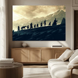 41574-MGV-CV-36X24-Fellowship Journey Wall Art – Epic Fantasy Adventure Canvas Print, Mountain Landscape Decor for Living Room, Office or Man Cave