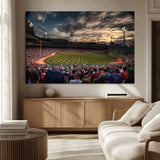 53432-MGV-CV-36X24-Fenway Park Stadium Wall Art Canvas Print, Framed Boston Baseball Stadium Art Picture Print, Massachusetts Fenway Park Perfect