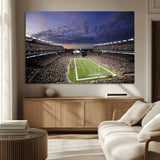 52712-MGV-CV-36X24-Gillette Stadium Field Wall Art Canvas Print, Framed Massachusetts Stadium Art Picture Print, Gillette Stadium Perfect Sport Room