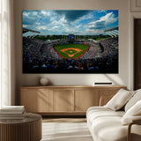 37127-MGV-CV-36X24-Kauffman Stadium Wall Art Canvas Print, Framed Kansas City Royals Field Art Picture Print, Baseball Stadium Perfect Sport Room