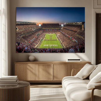 17421-MGV-CV-36X24-Kyle Field Wall Art Canvas Print, Framed Texas Stadium Art Picture Print, Kyle Field Stadium Perfect Sport Room Decor Artwork