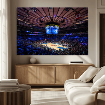 20491-MGV-CV-36X24-Madison Square Garden Wall Art Canvas Print, Framed New York Stadium Art Picture Print, MSG Stadium Perfect Sport Room Decor