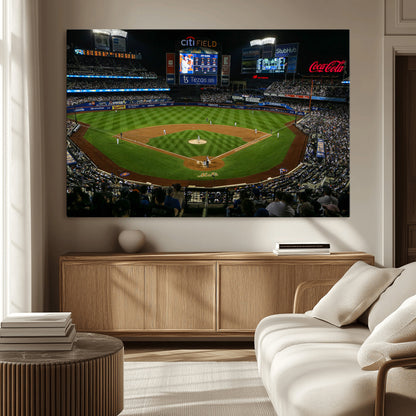 83979-MGV-CV-36X24-RingCentral Coliseum Wall Art Canvas Print, Framed Oakland A's Stadium Art Picture Print, RingCentral Coliseum Field Perfect Sport