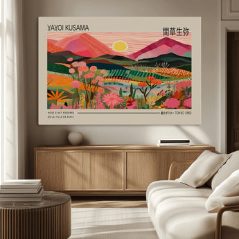 18304-MGV-CV-36X24-Sunset Mountain Landscape Wall Art – Panoramic Abstract Nature Canvas Print, Vibrant Wall Decor for Living Room, Bedroom, Office,