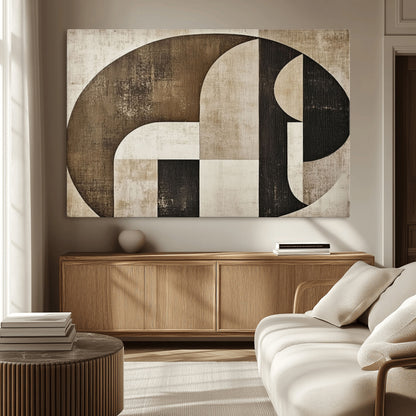 44796-MGV-CV-36X24-Wabi Sabi Wall Art Canvas Print, Framed Geometric Minimalist Art Picture Print, Modern Abstract Perfect Modern Abstract Decor