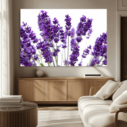 76859-MGV-CV-36X24-Lavender Flower Wall Art – Botanical Canvas Print Featuring Purple Floral Bouquet, Nature Inspired Artwork for Living Room,